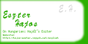 eszter hajos business card